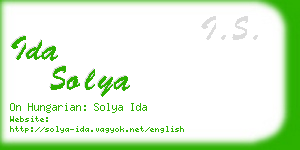 ida solya business card